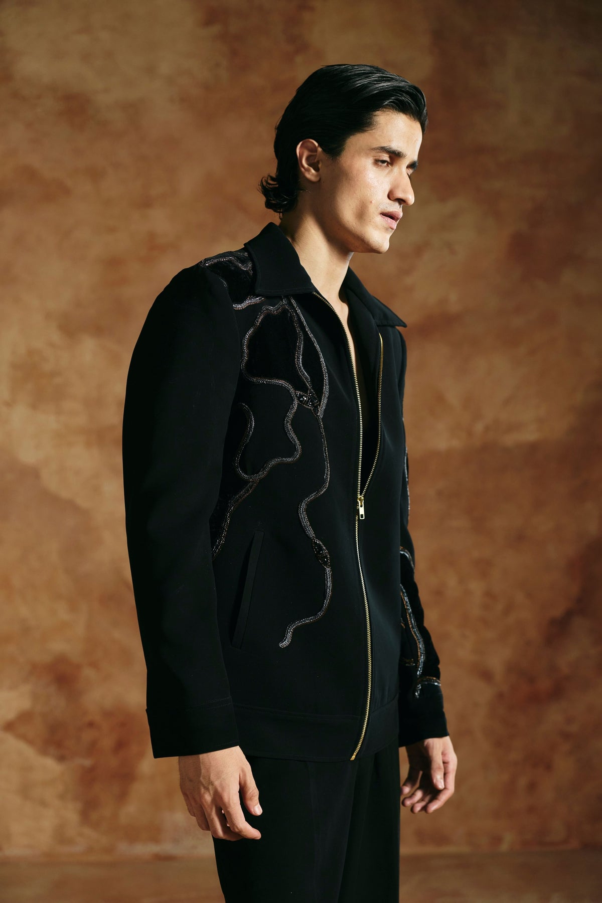 Embroidered Sindh Zipper Jacket