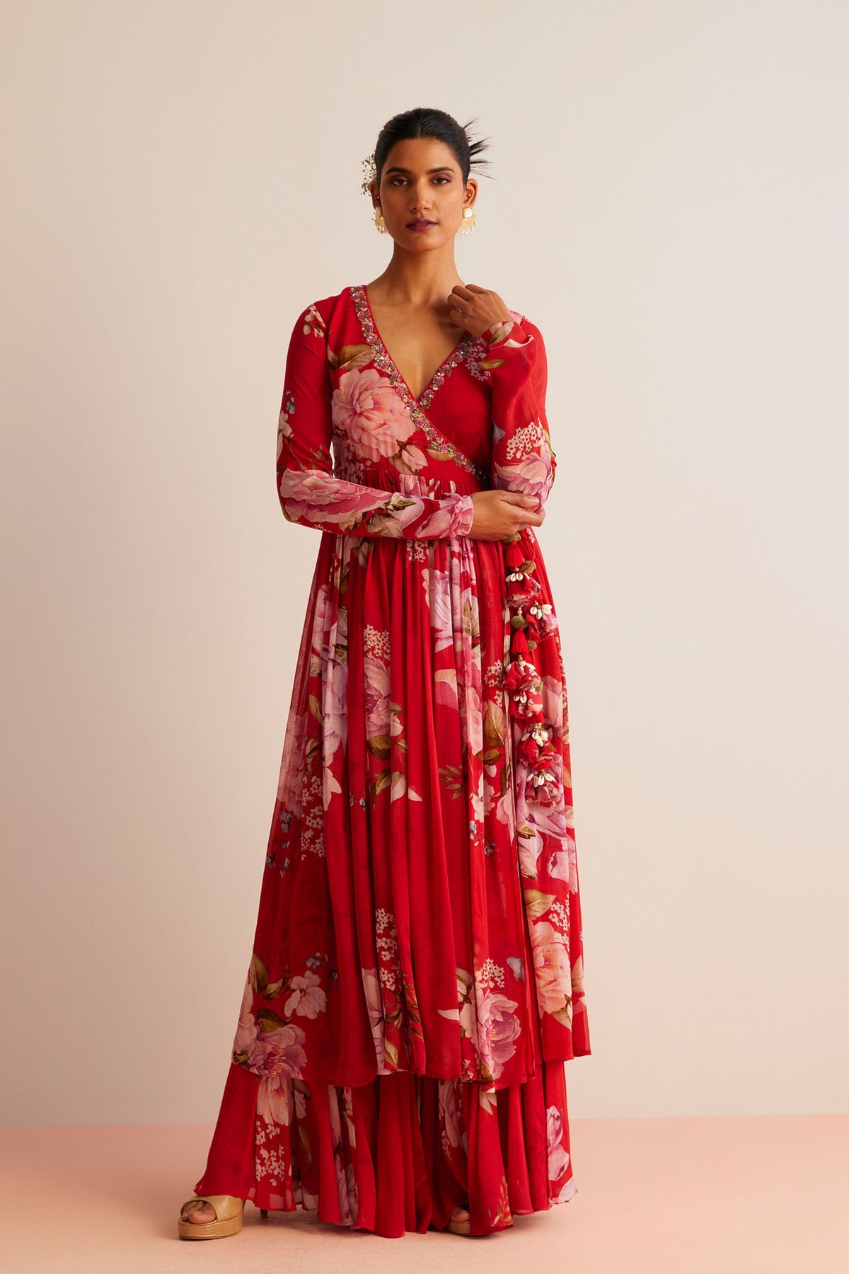 Kamya Red Angrakha Set