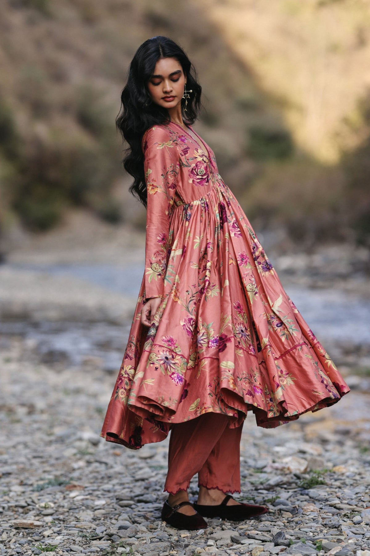 Blush Meadow Anarkali Set