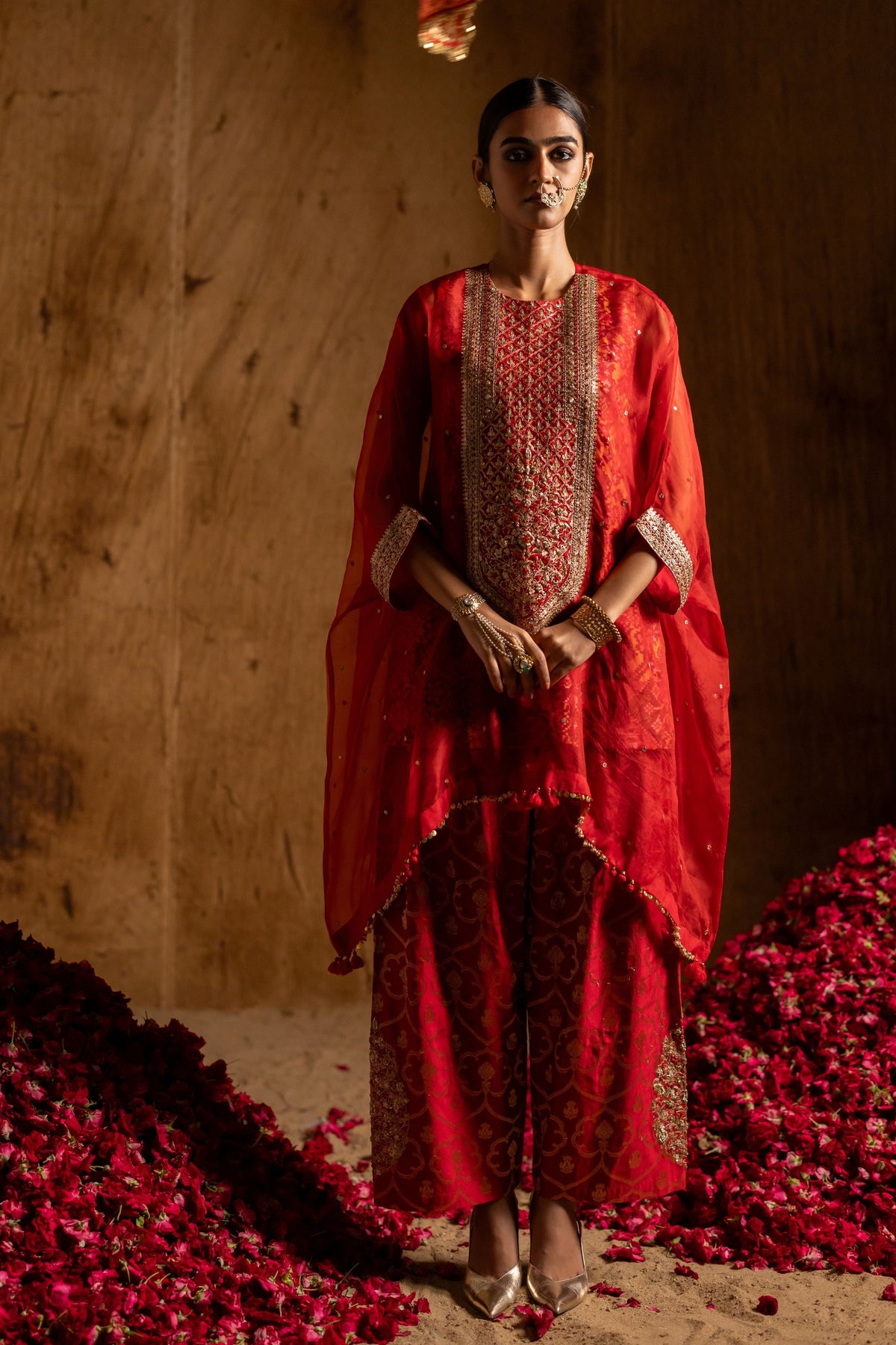 Mustard Patola Kaftan Set