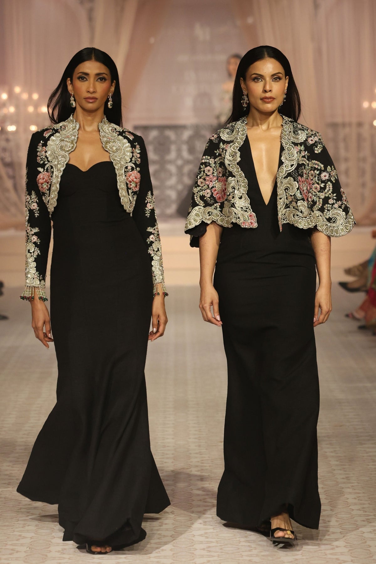 Niva V Neck Gown & Jacket
