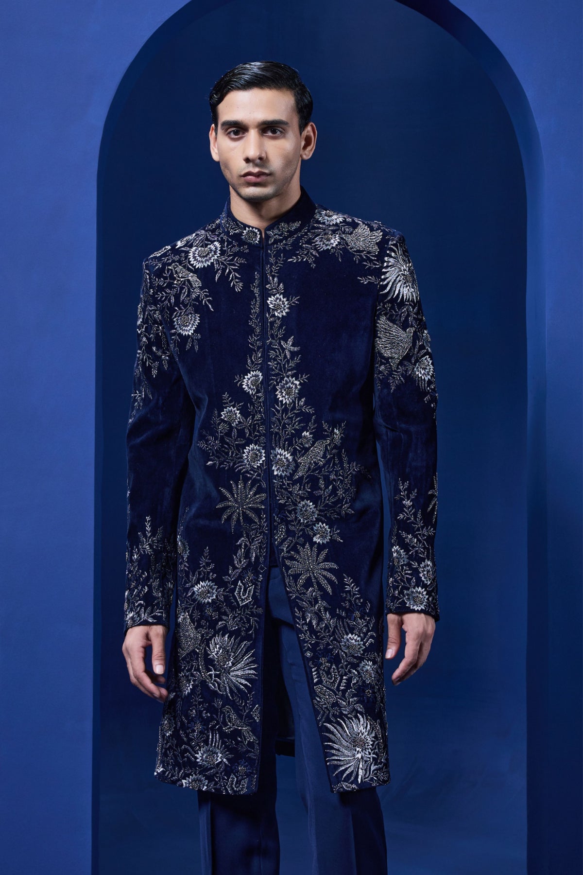 Navy Blue Indo Western Set