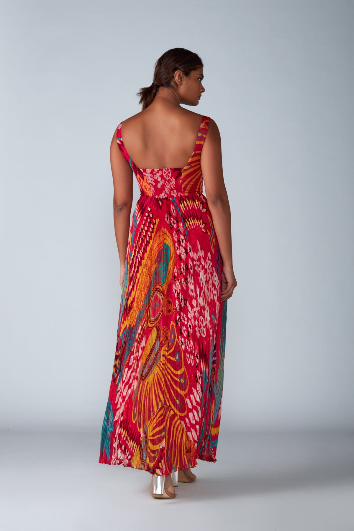 Abstract Print Maxi Dress