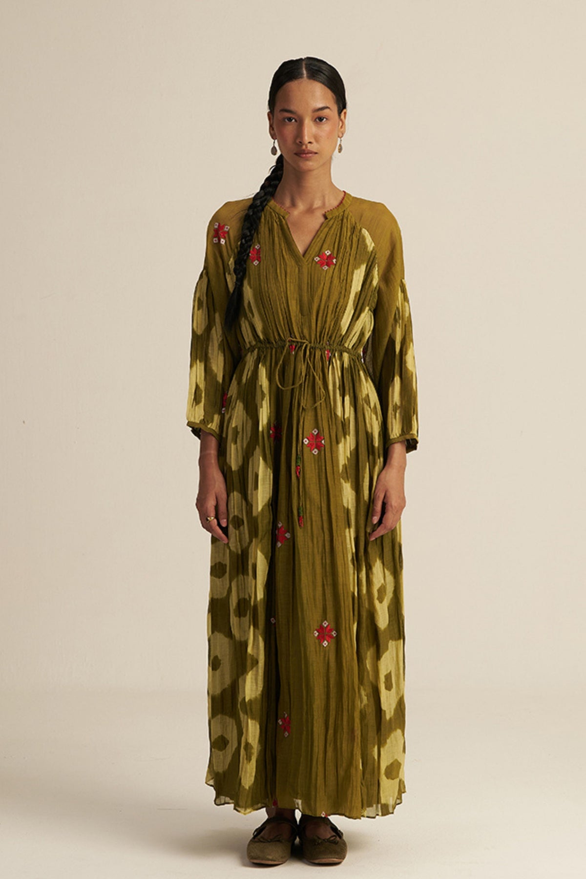 Embroidered Eri Dress