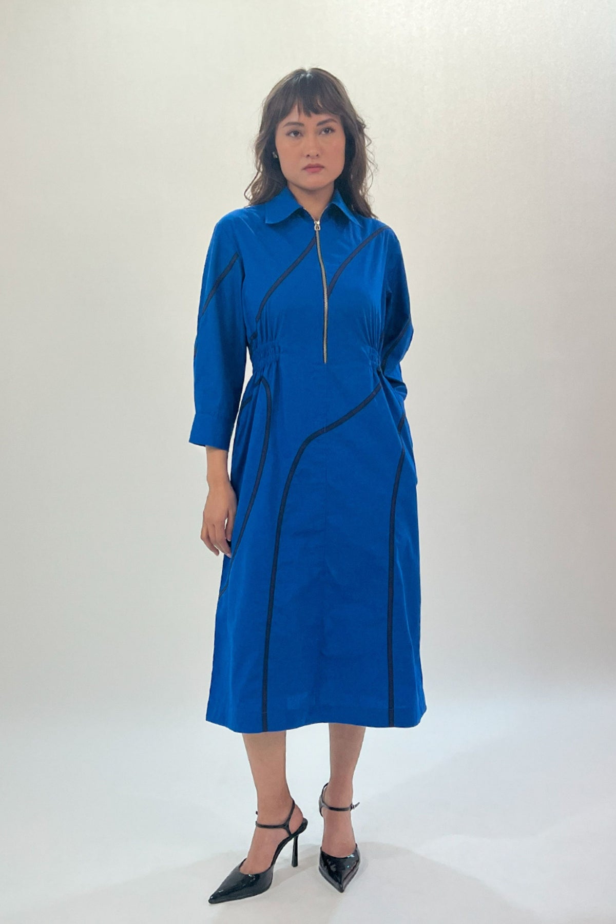 Yara Tape Blue Dress