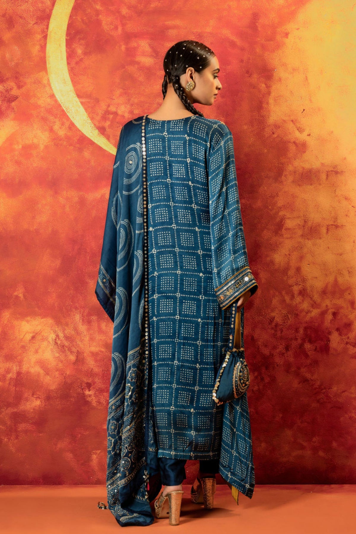 Heena Ajrakh Kurta Set