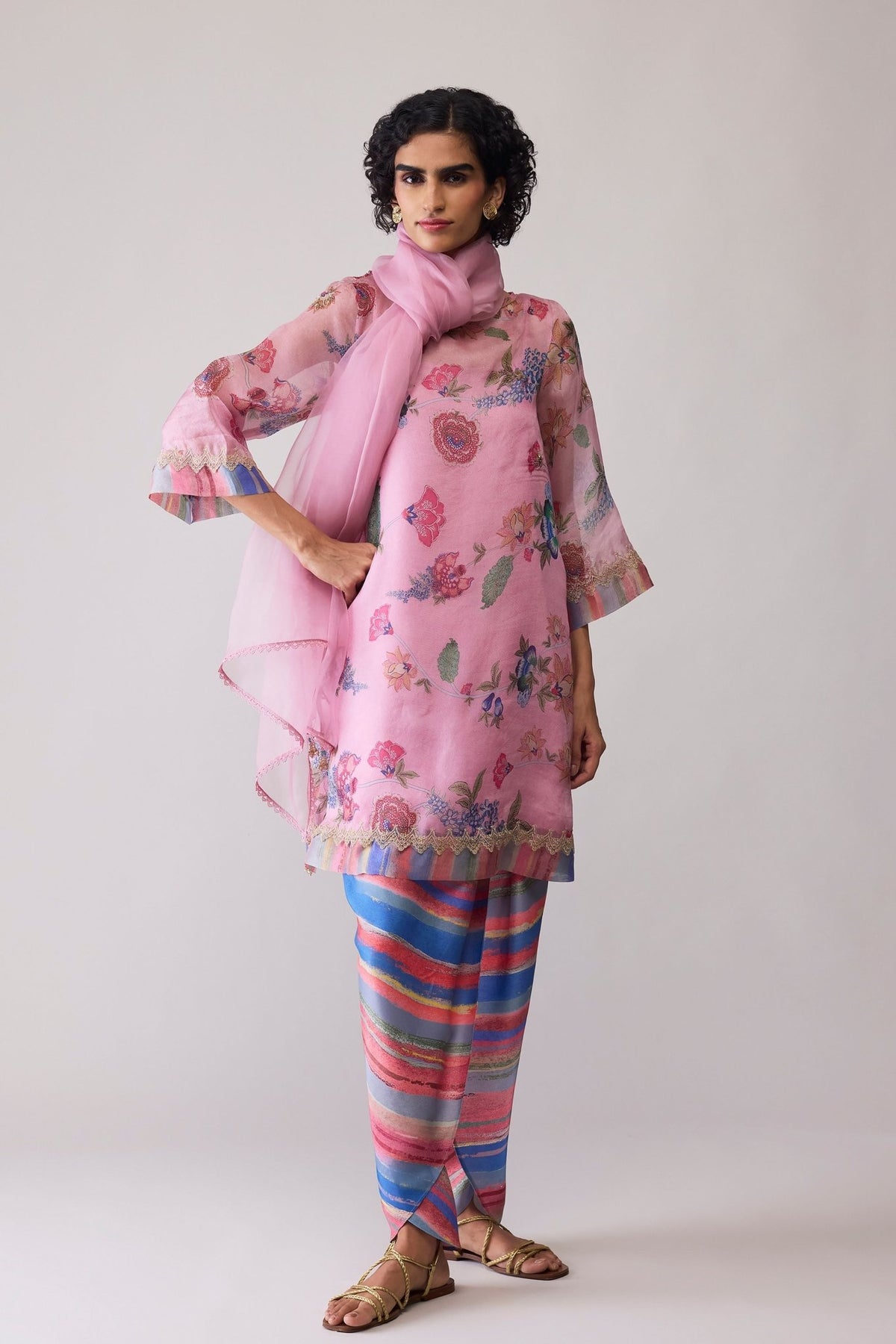 Myla Pink Dupatta - Bunka - Elahe