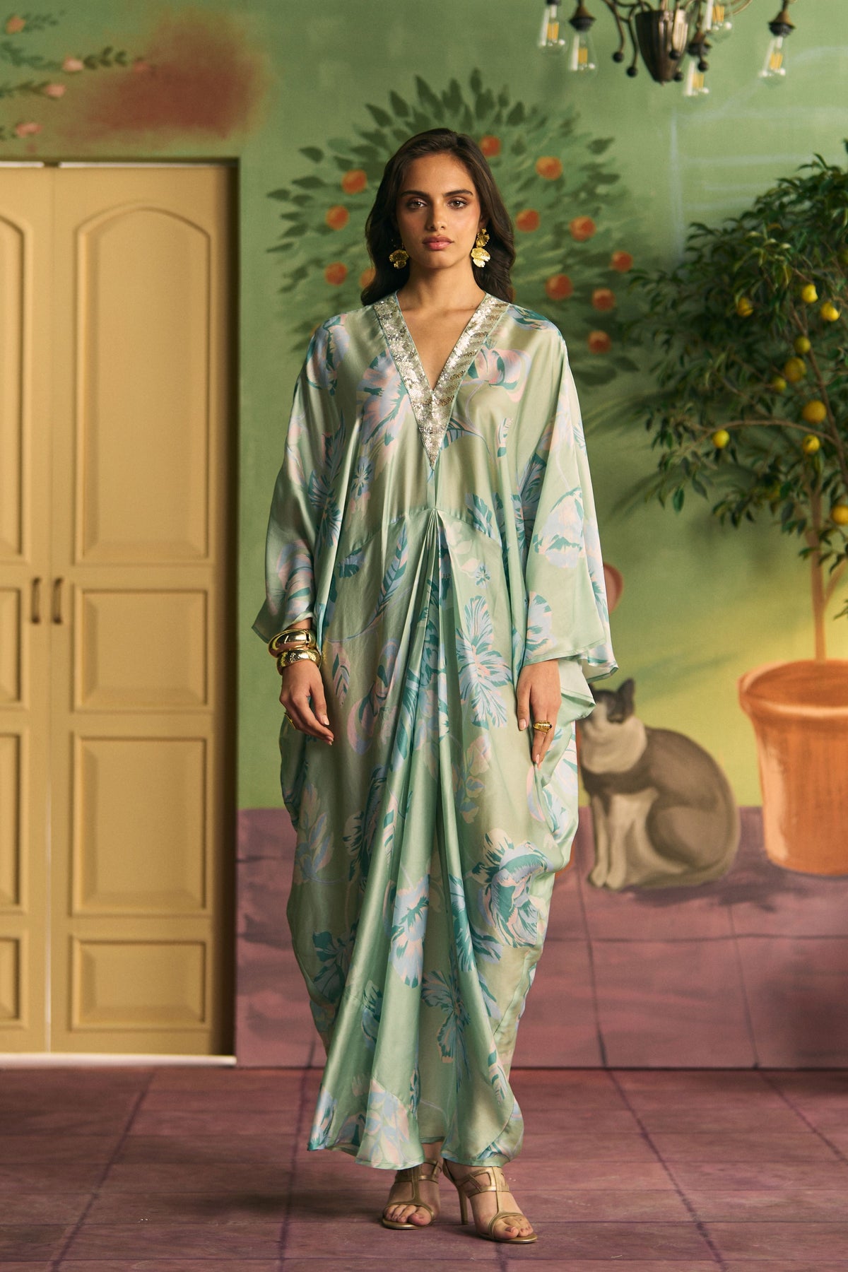 Mint Green Flow Kaftan