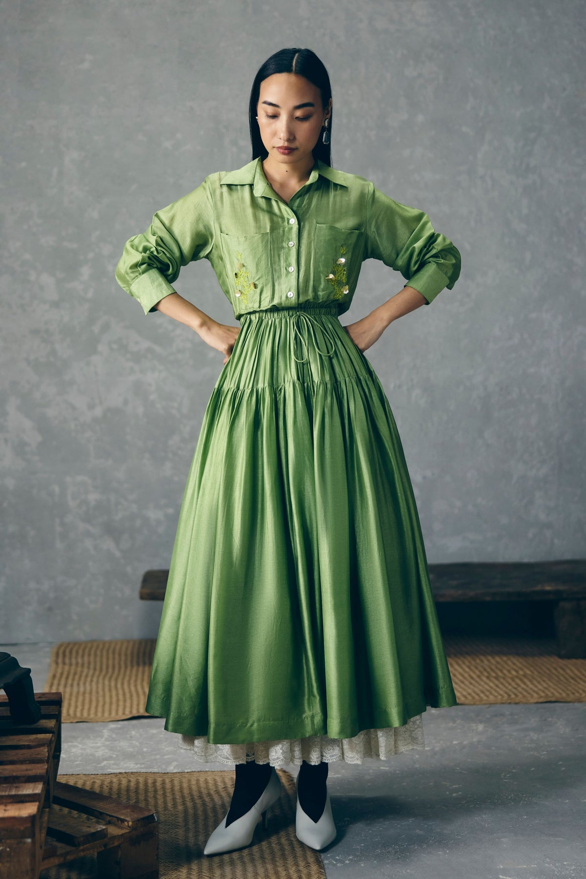 Elina Green Dress
