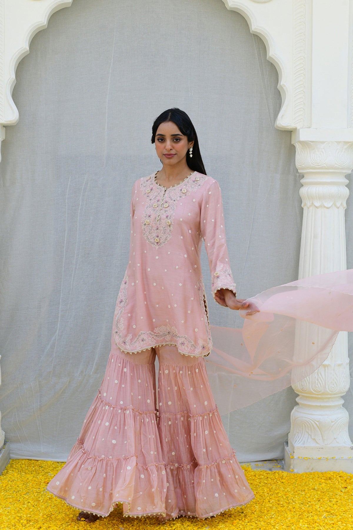 Pink Reef Light Sharara set