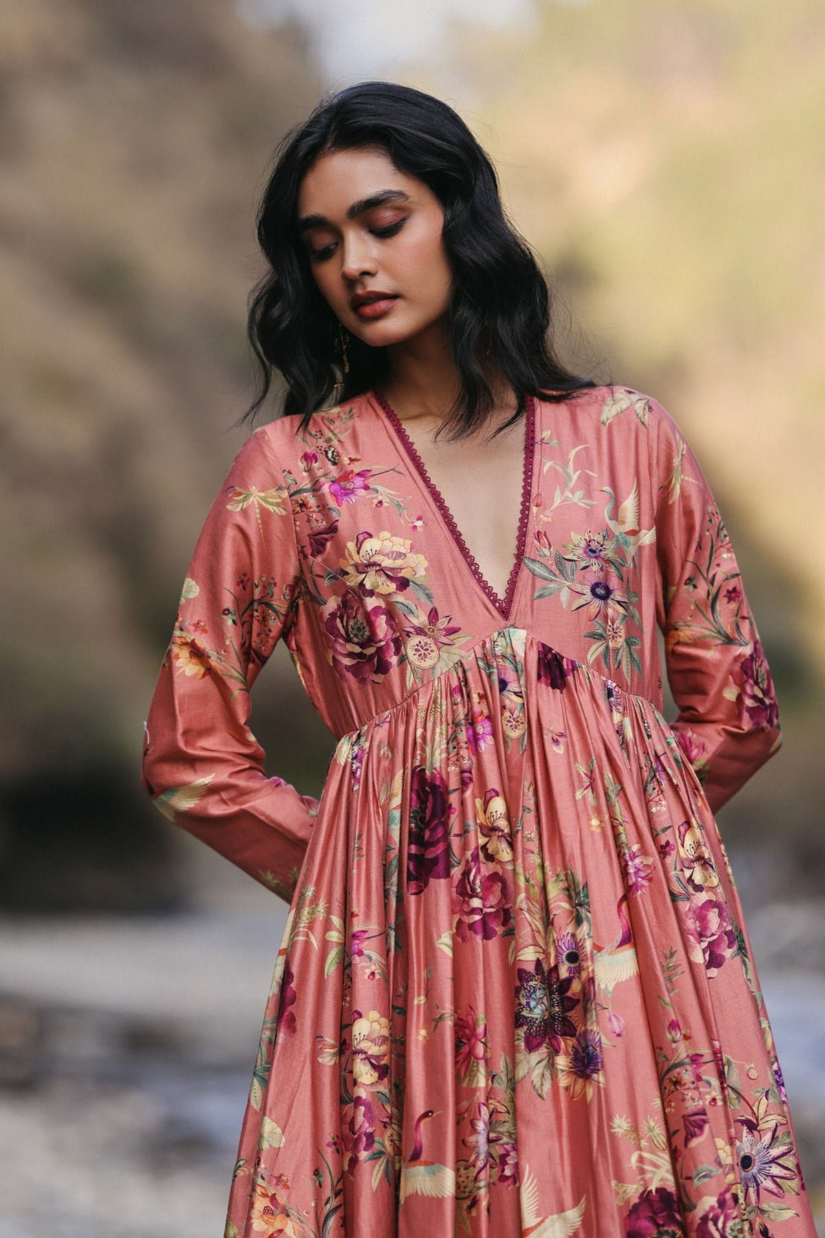 Blush Meadow Anarkali Set
