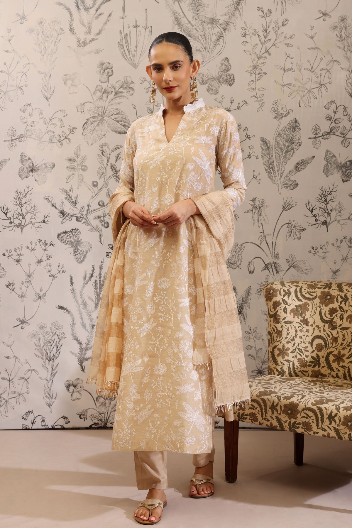 Gulma Beige Kurta Set