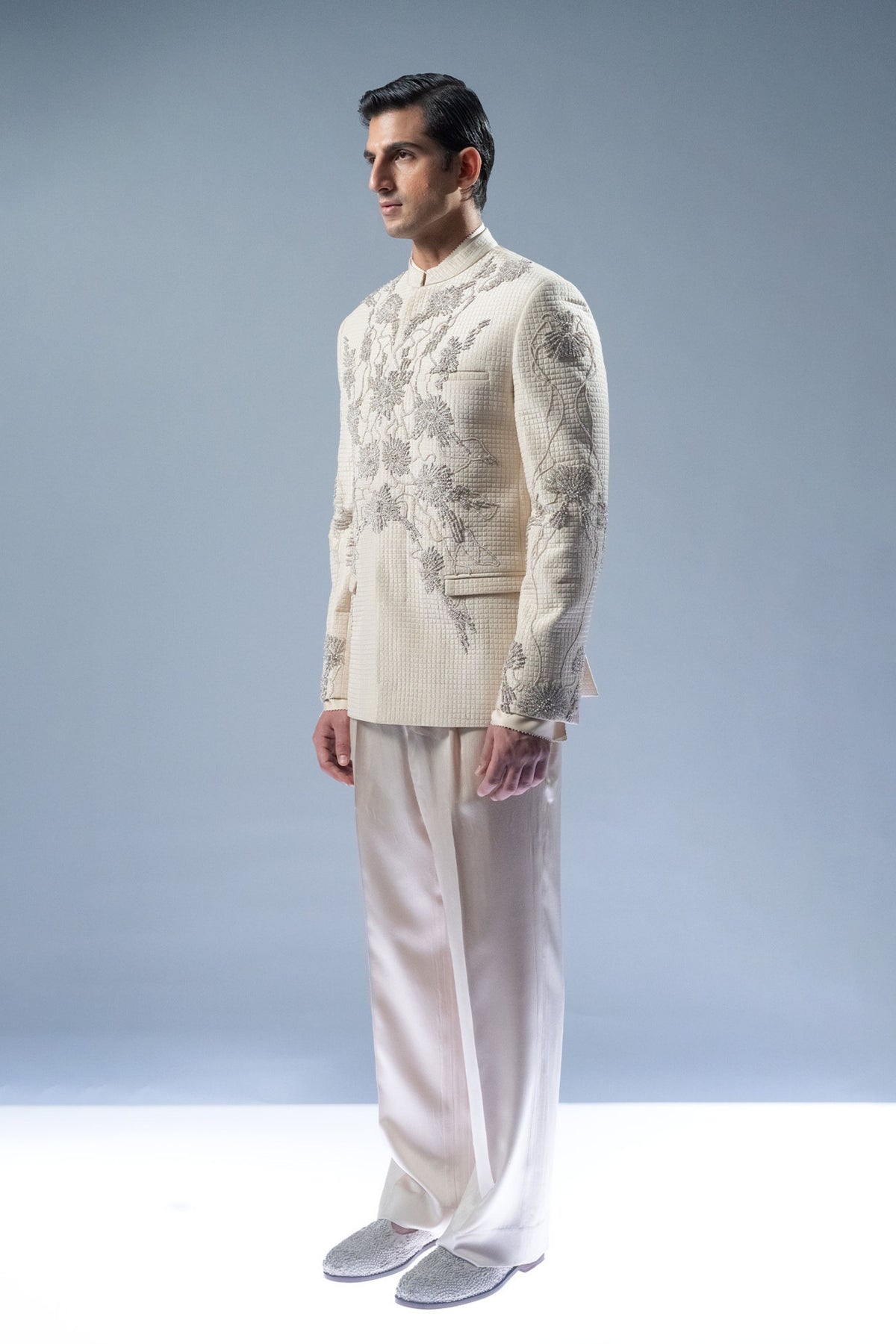Pearl Cascade Bandhgala Set