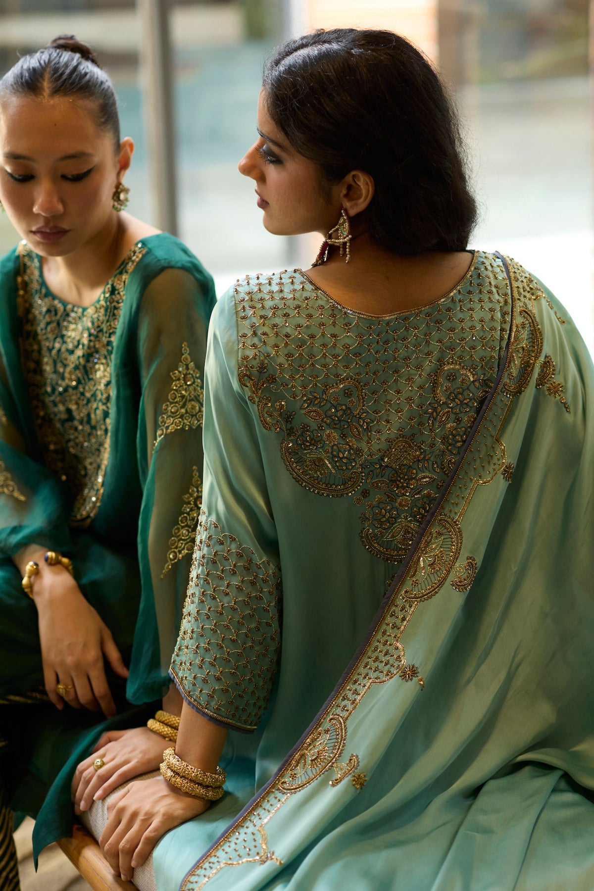 Green Sukhaali Kurta Set