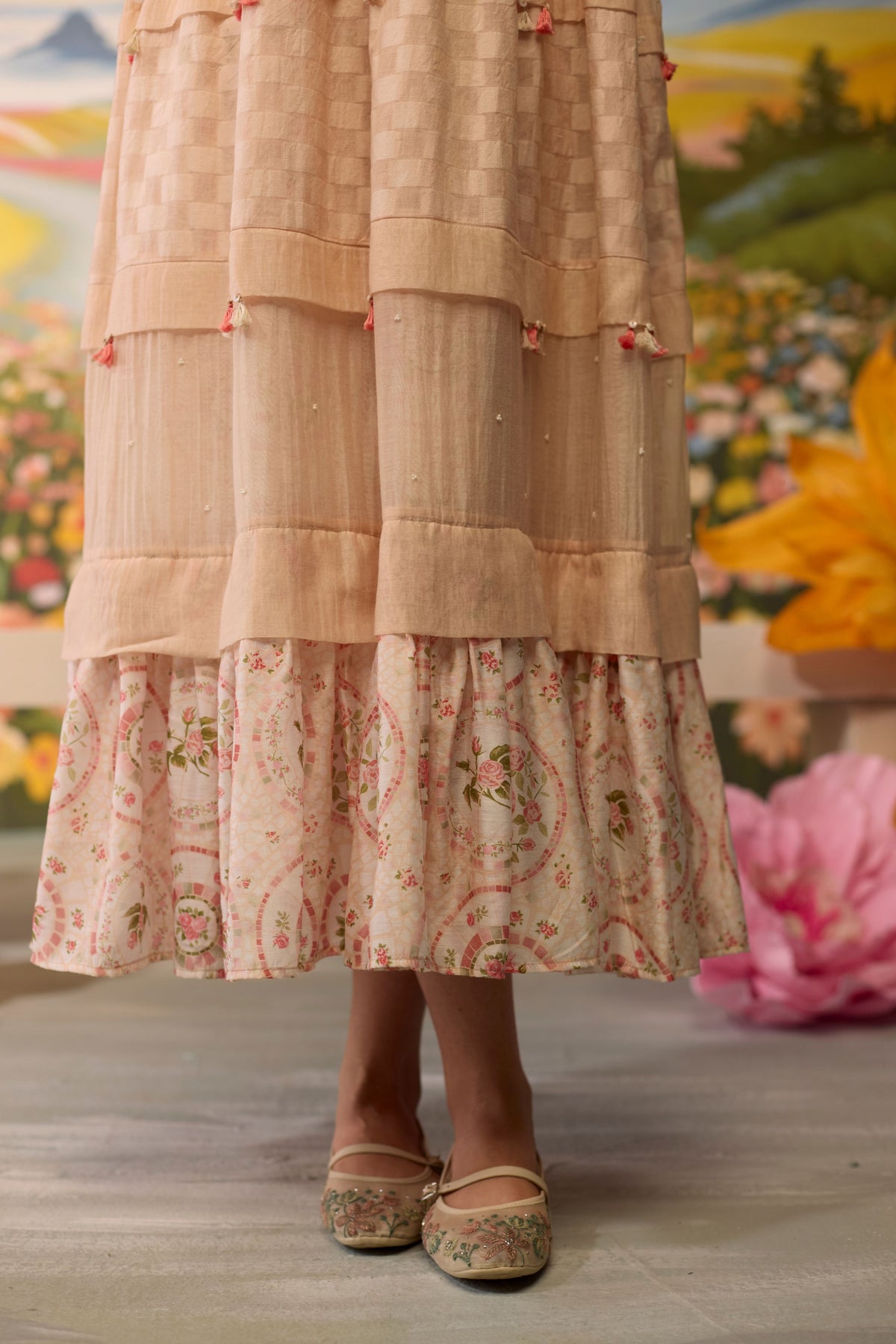 Sorbet Floral Beaded Dress