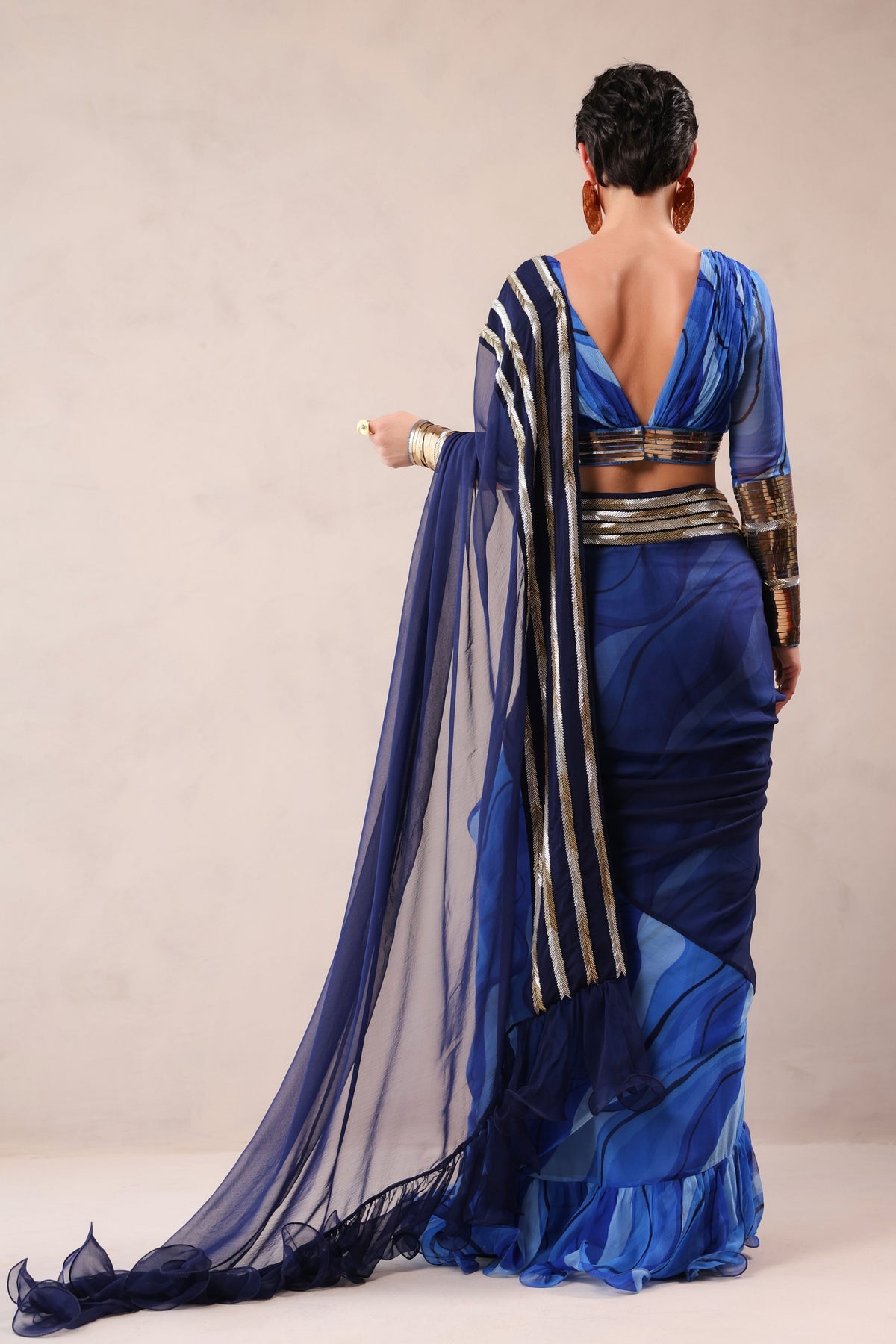 Hollywood Saree With Cinema Blouse