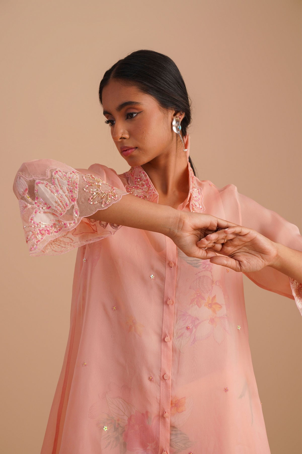 Blush Organza Co-ord Set
