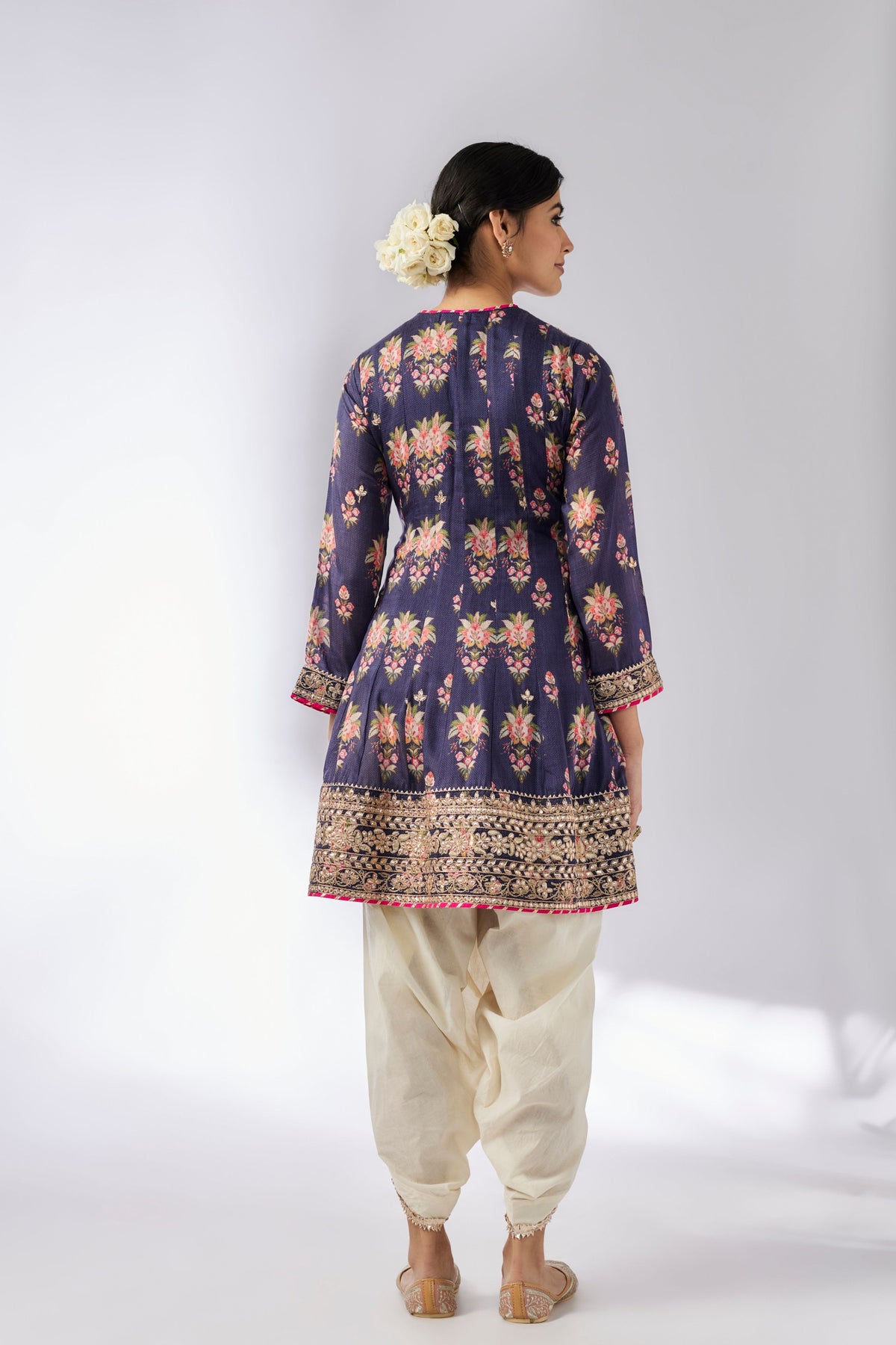 Navy Ekta Kurta Dhoti Set