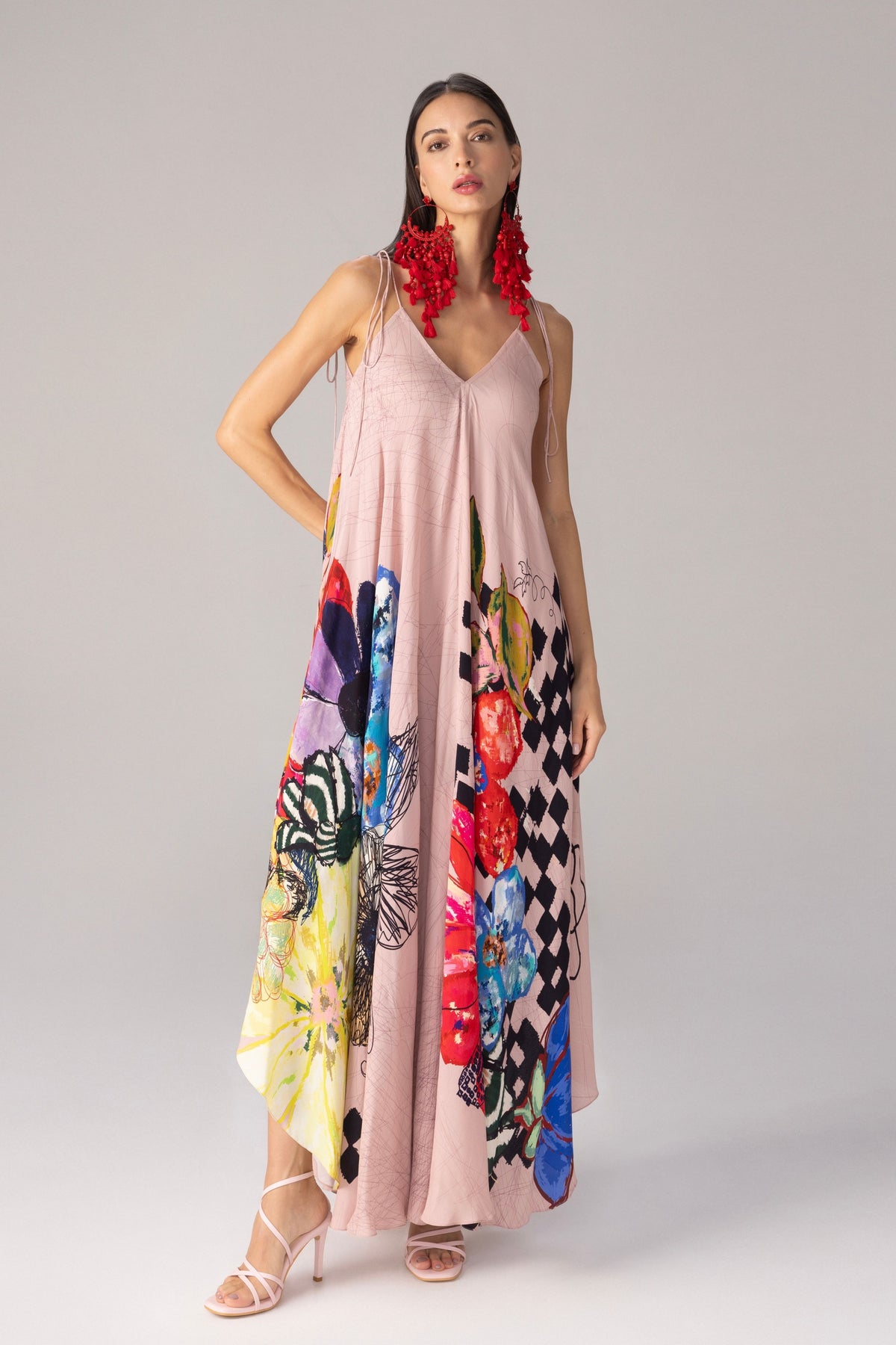 Peach Vintage Block Yazmine Dress