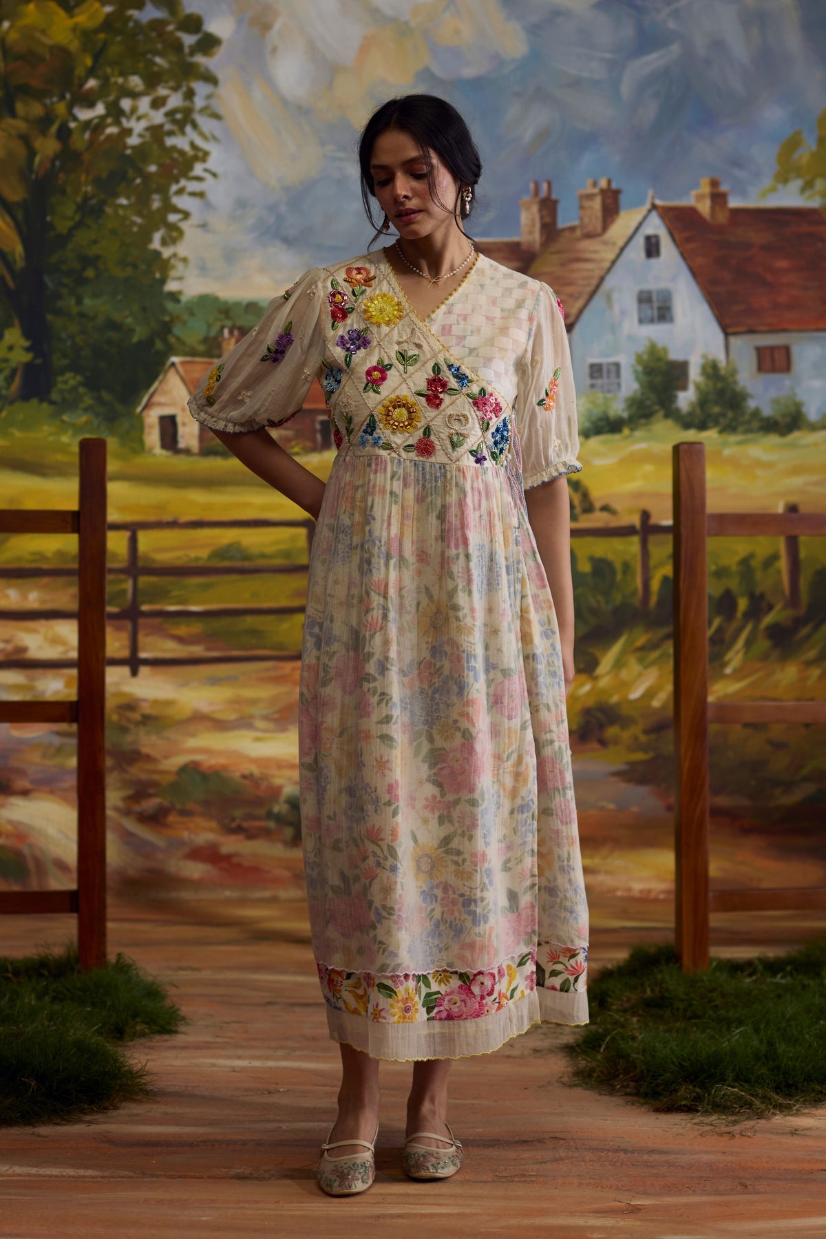 Lumina Floral Embroidered Dress