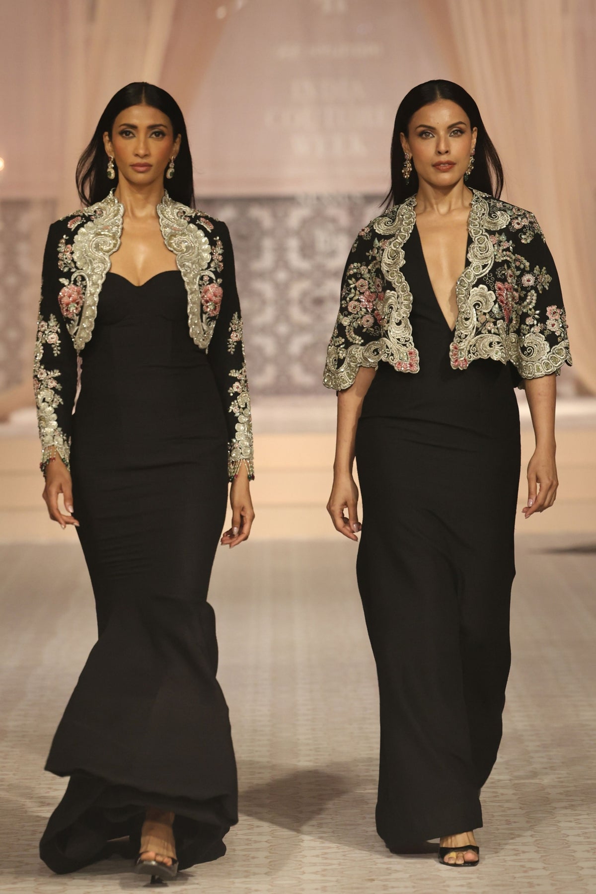 Niva V Neck Gown & Jacket