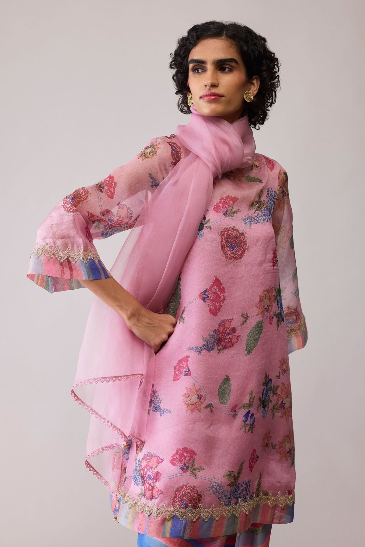 Myla Pink Dupatta - Bunka - Elahe