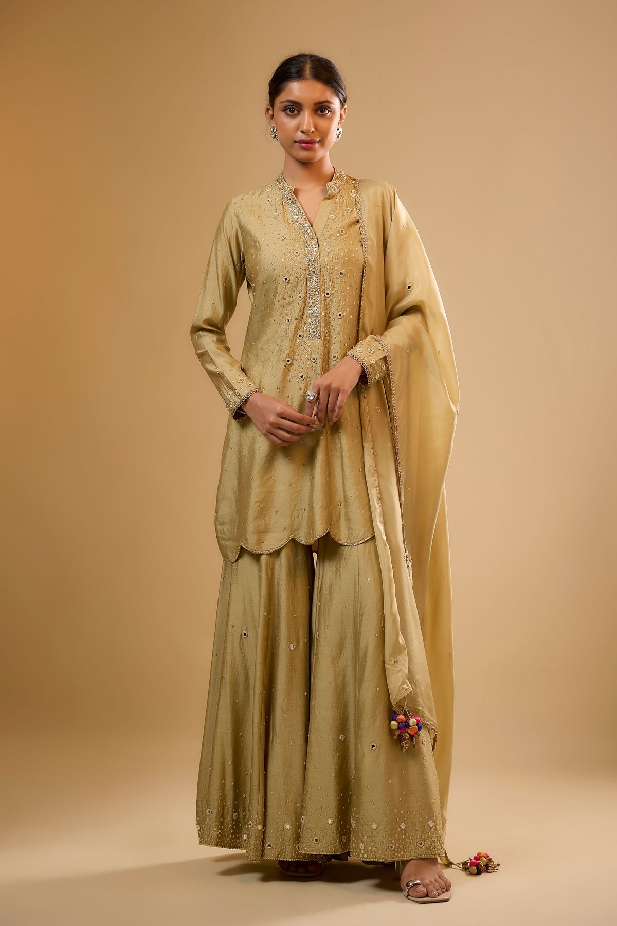 Light Green Sharara Set