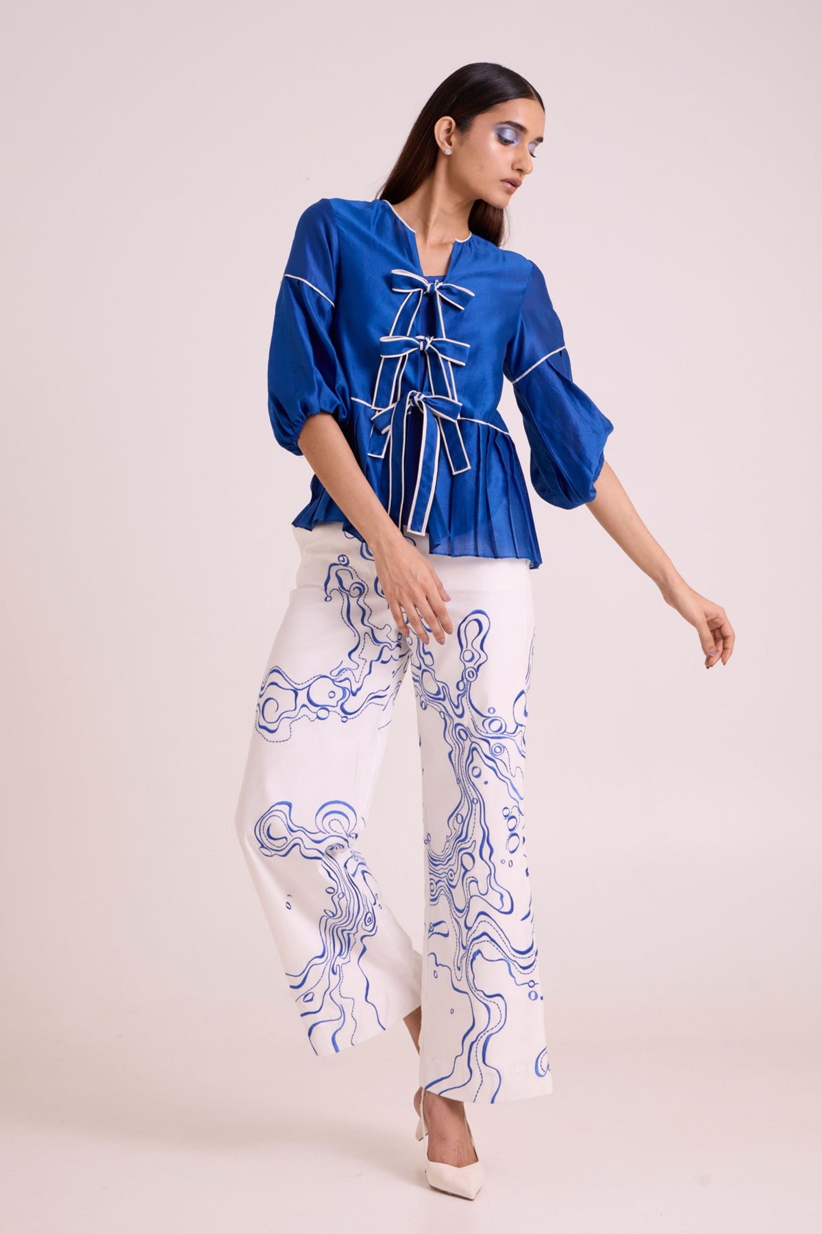 Mikel Blue Tides Co-ord Set