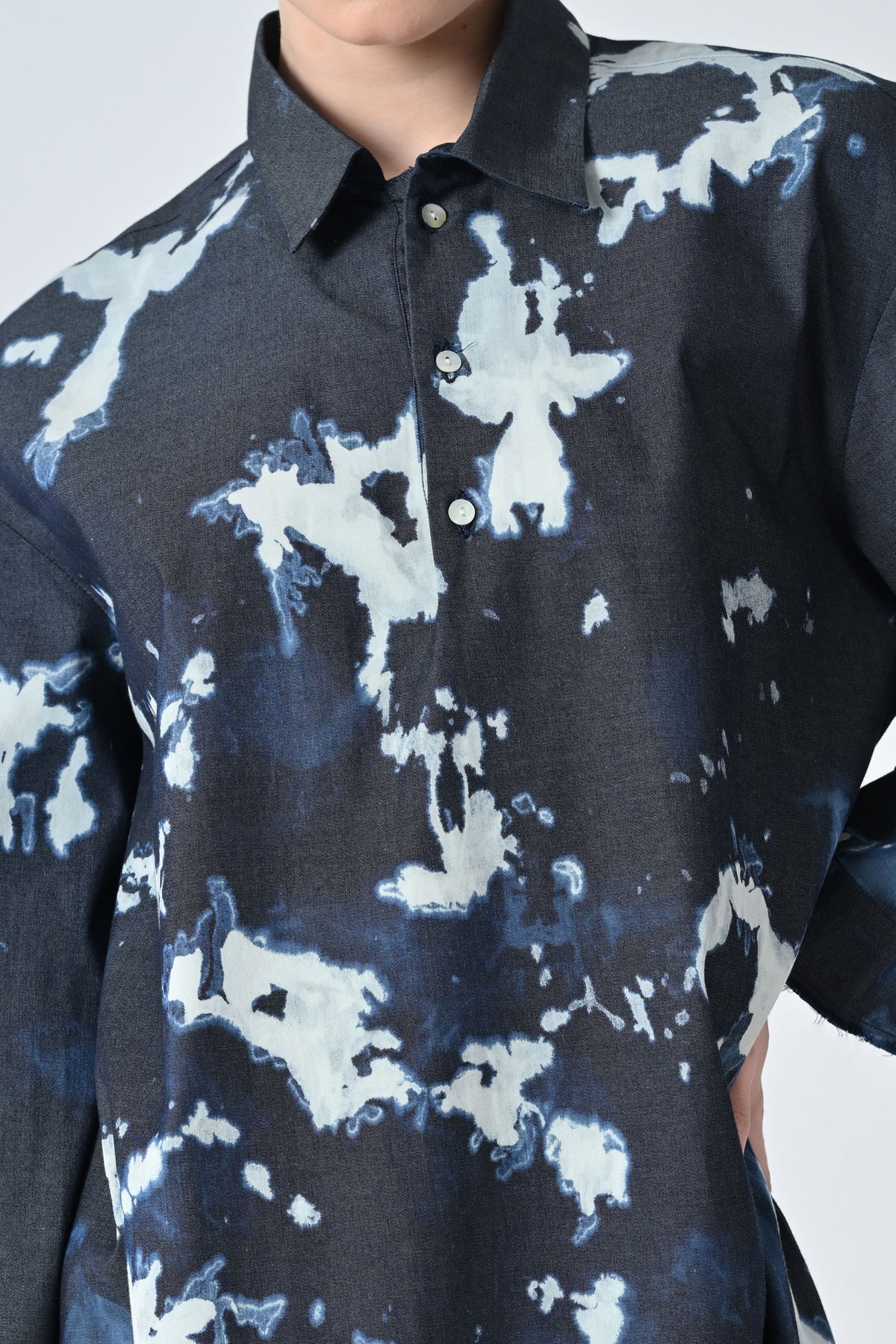 Midnight Blue Ink Shirt Dress