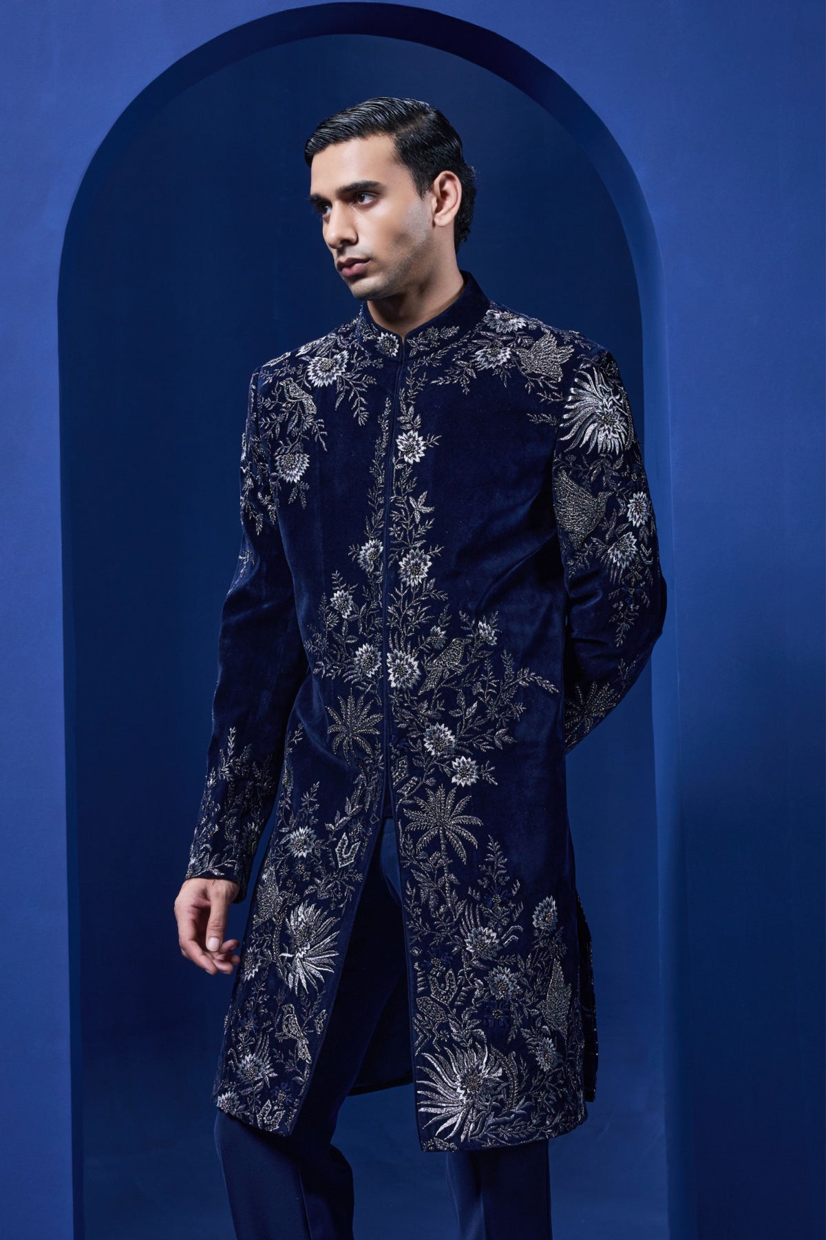 Navy Blue Indo Western Set