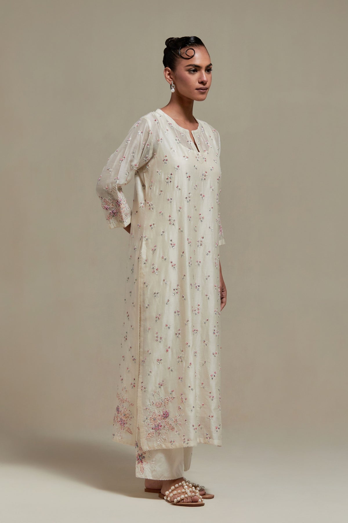Pink Straight Kurta Set