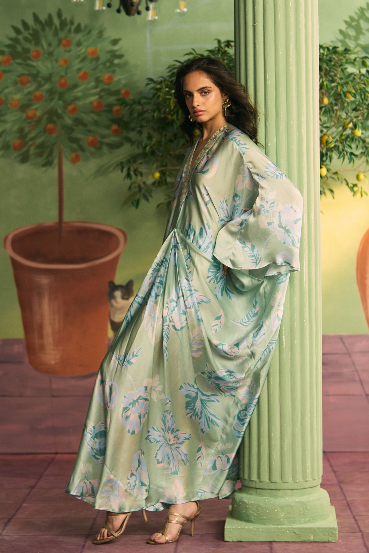 Mint Green Flow Kaftan
