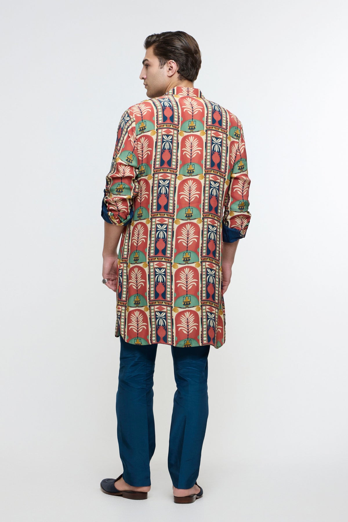Charbagh Rolled Up Kurta