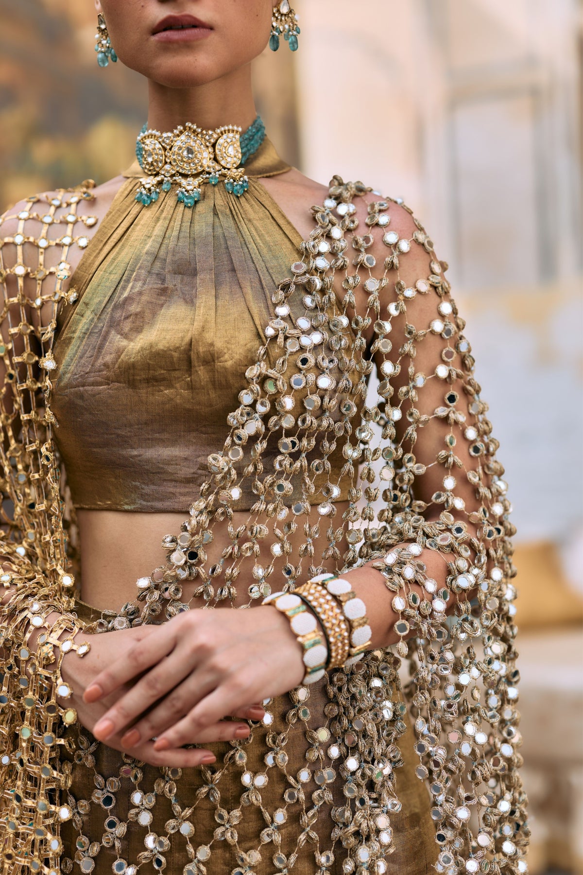 Mandira Lehenga Set with Shishya Veil