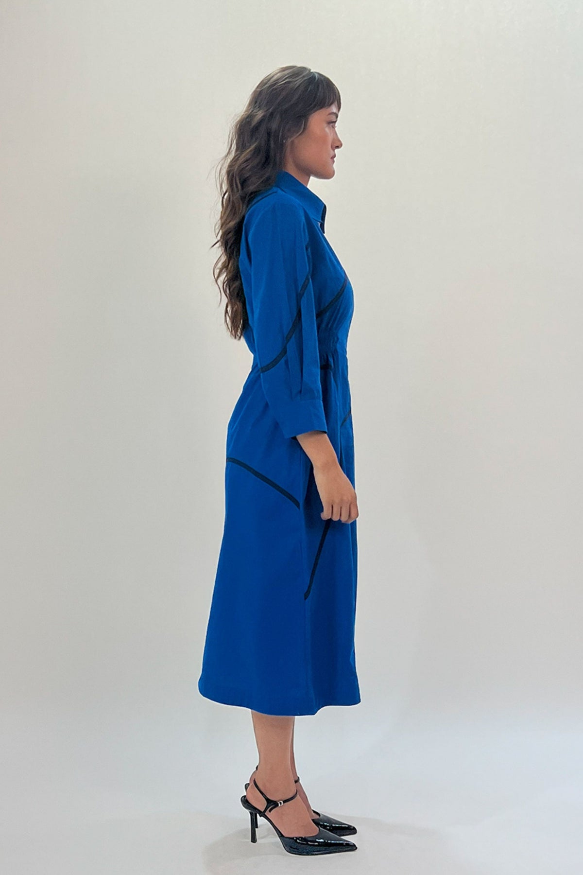 Yara Tape Blue Dress