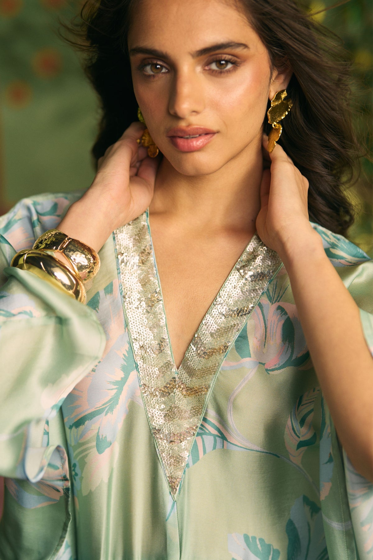 Mint Green Flow Kaftan