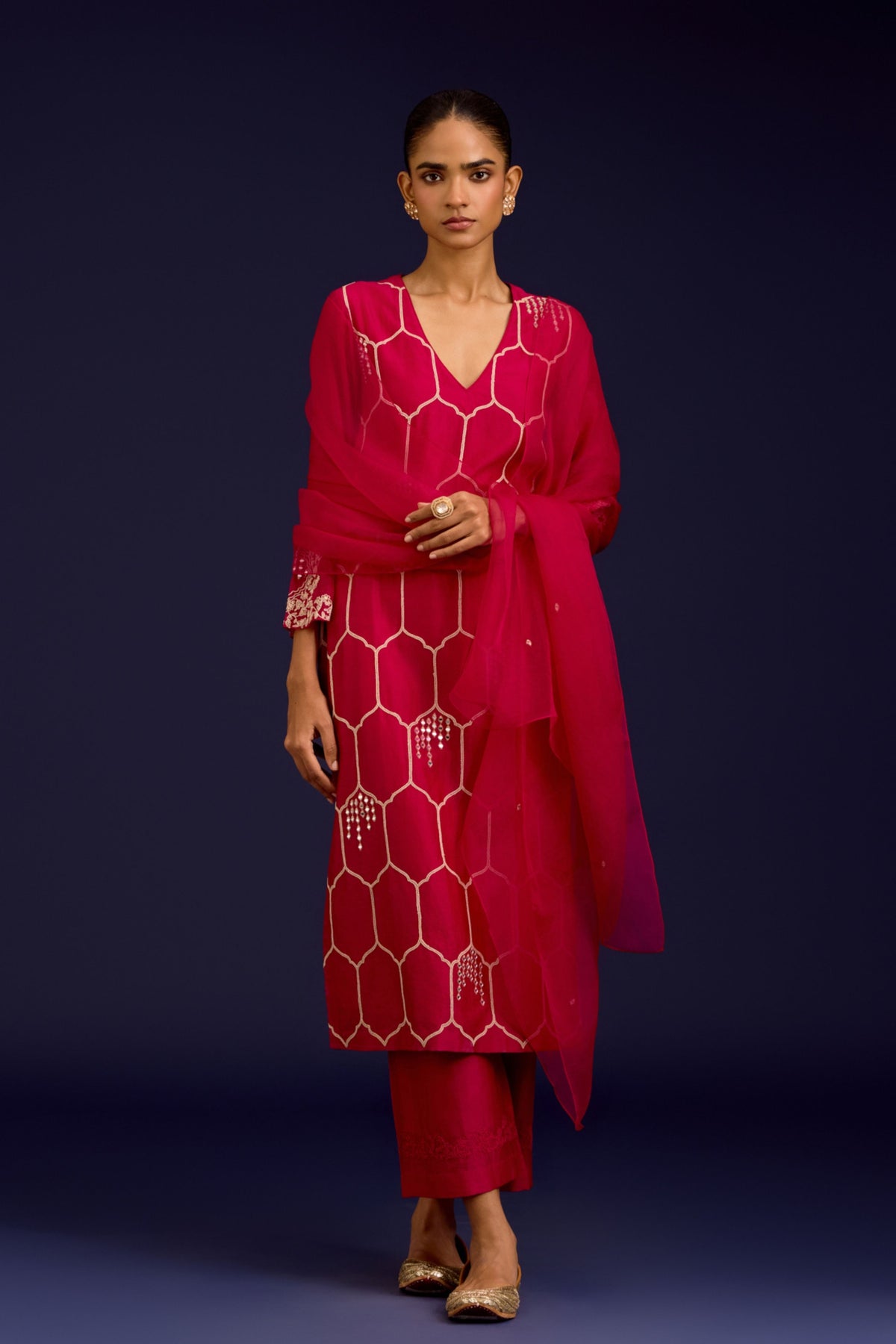 Fuchsia Kurta Set