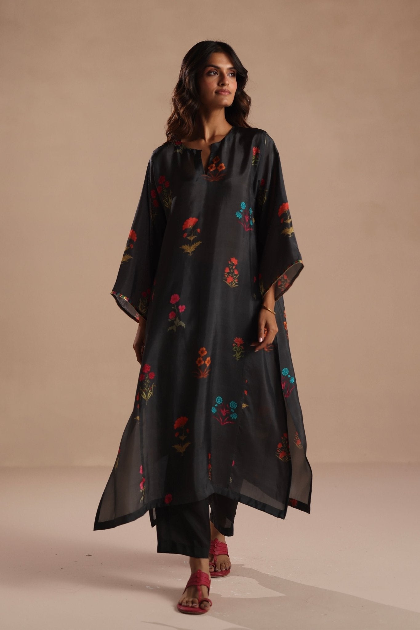 Zenia Kurta Set - Roza Pret - Elahe