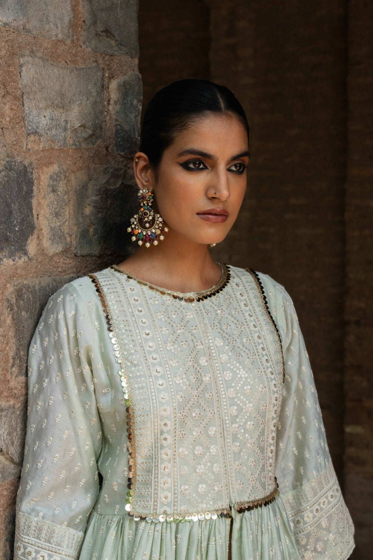 Mint Carpet Sharara Set