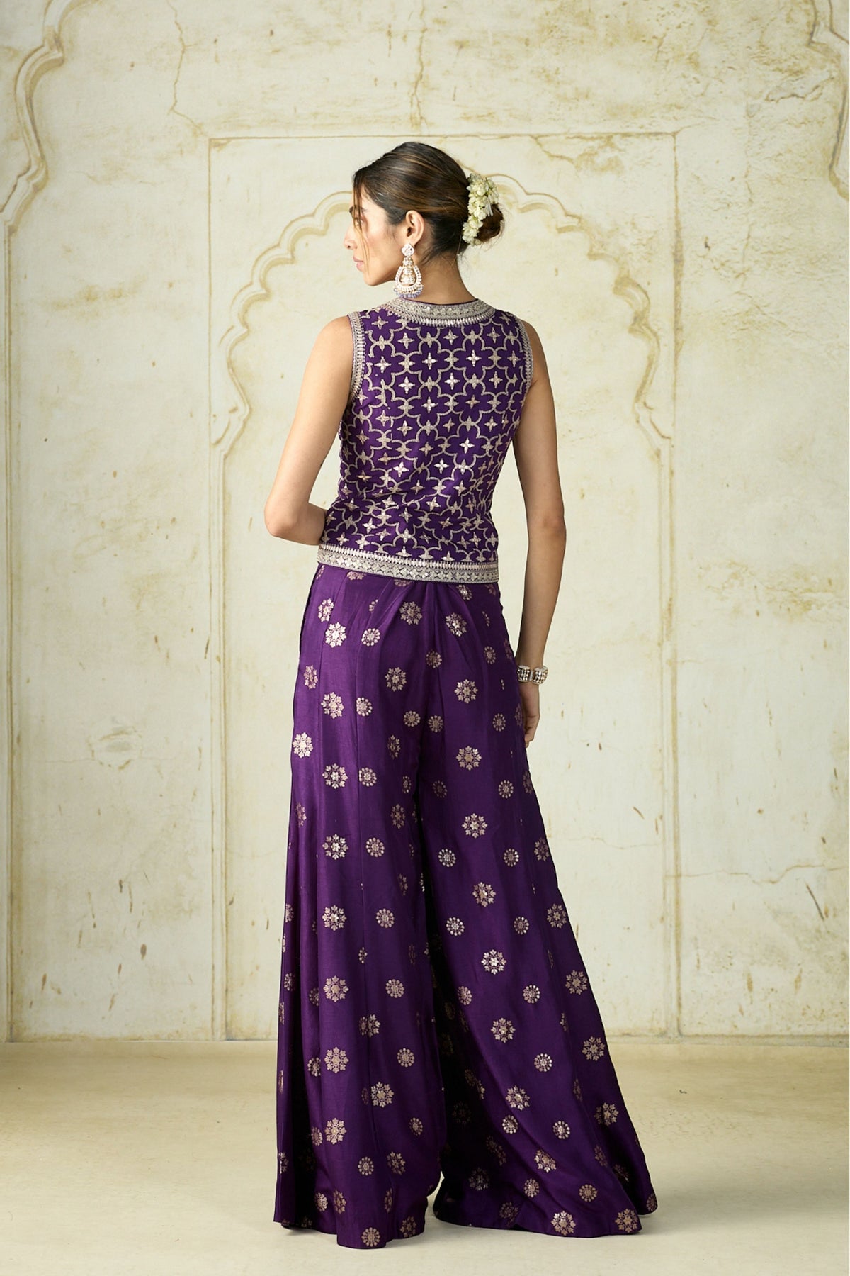 Purple Mizna Pant Set