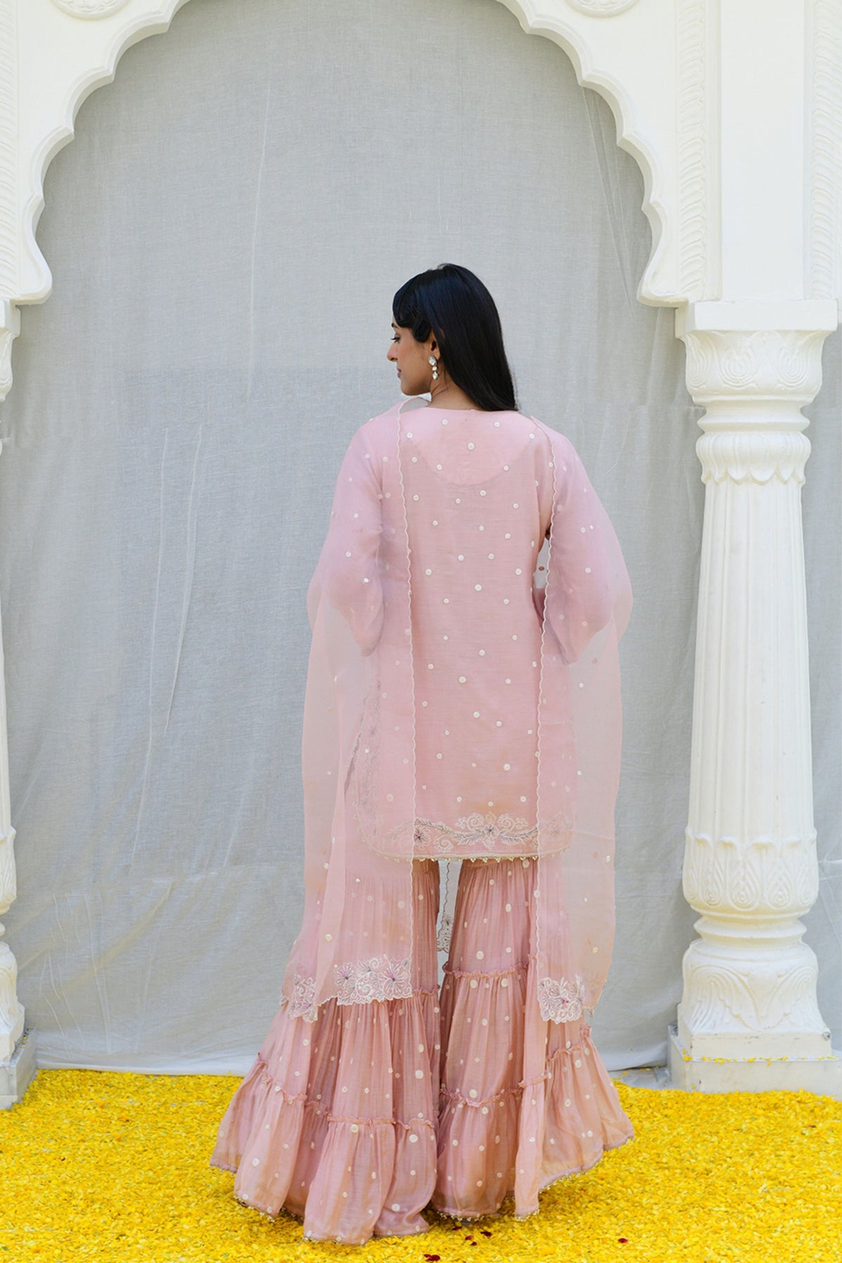 Pink Reef Light Sharara set