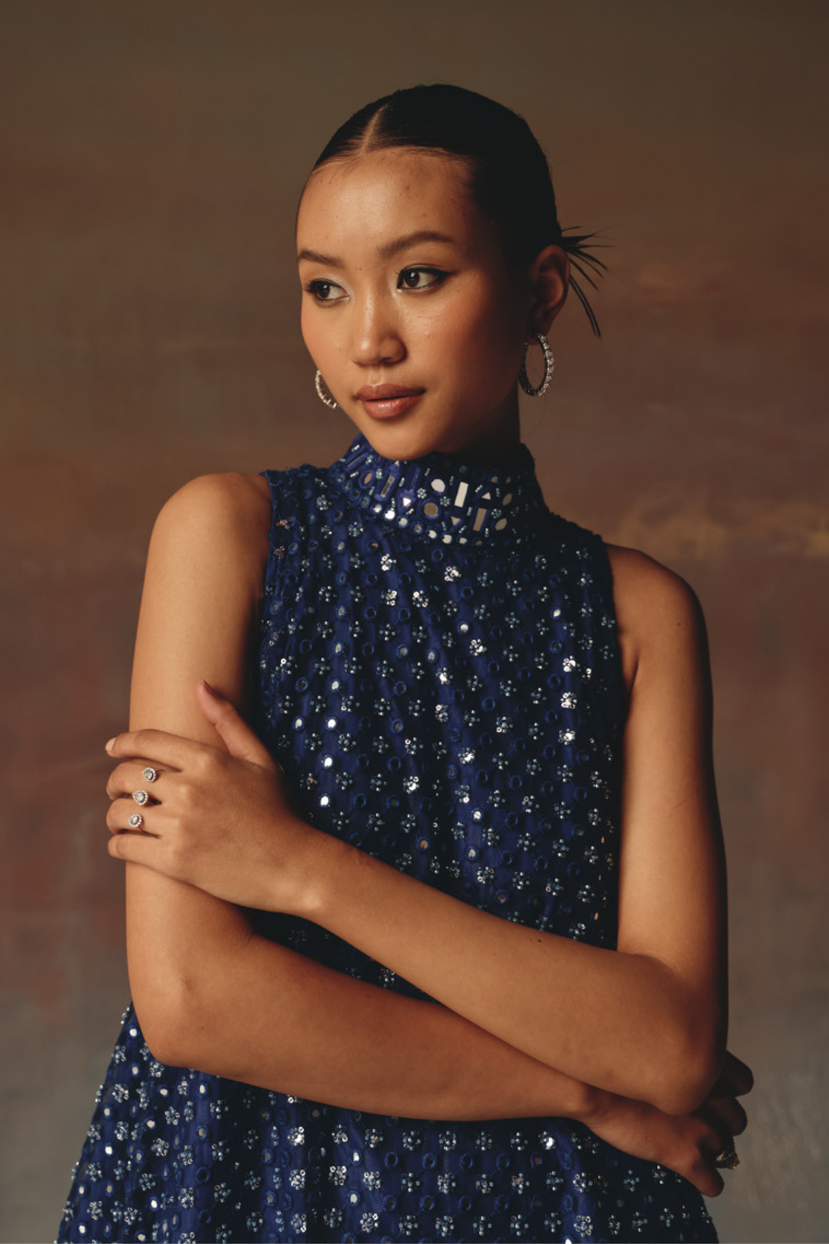 High-neck A Line Top