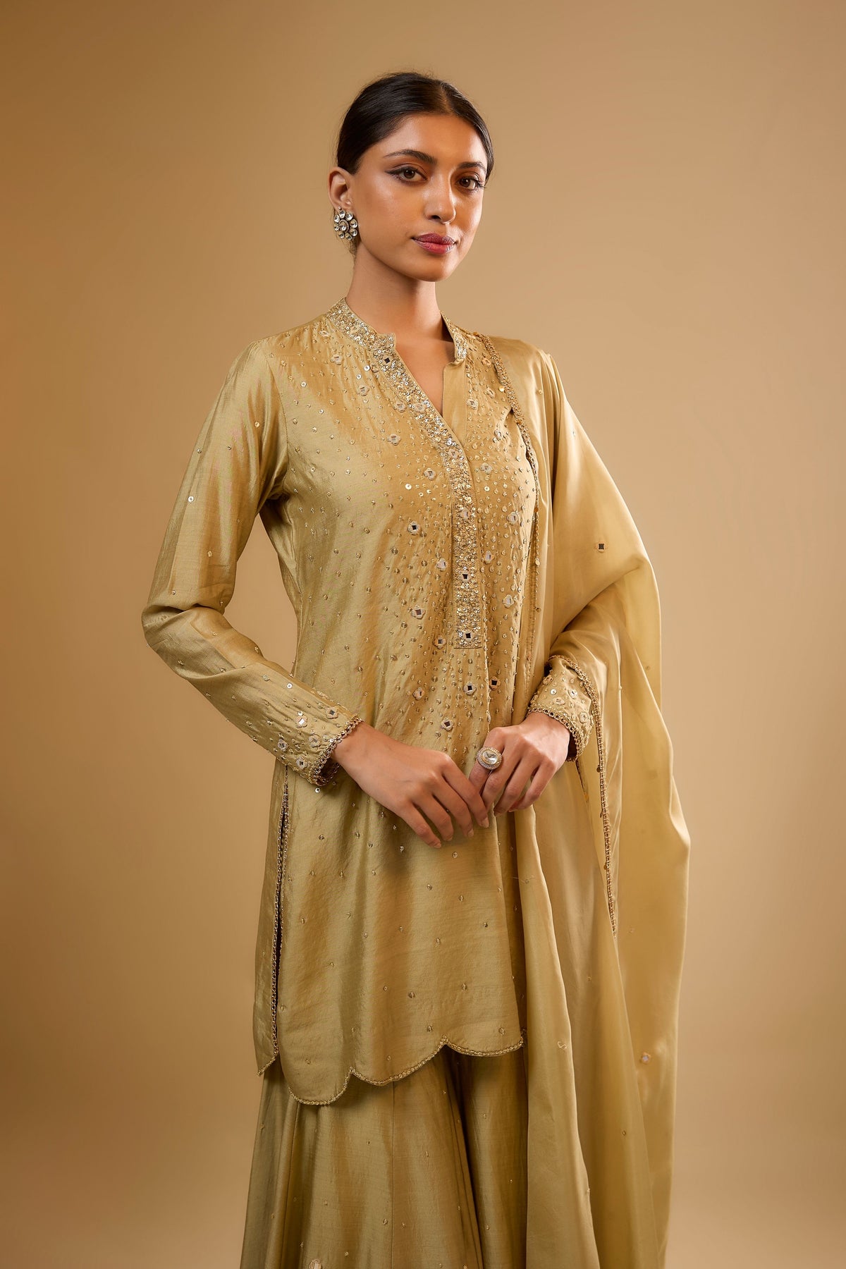 Light Green Sharara Set