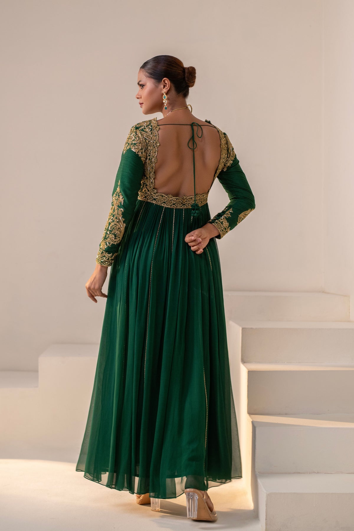 Emerald Green Embellished Anarkali