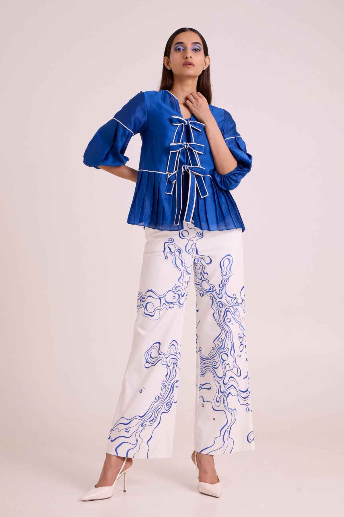 Mikel Blue Tides Co-ord Set