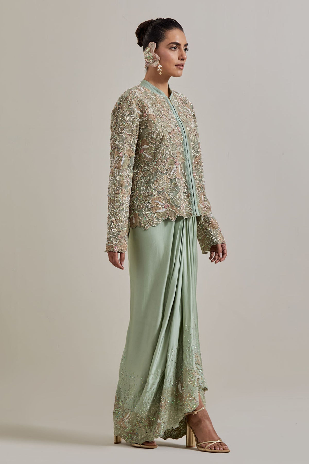 Glimmer Drape Skirt Set