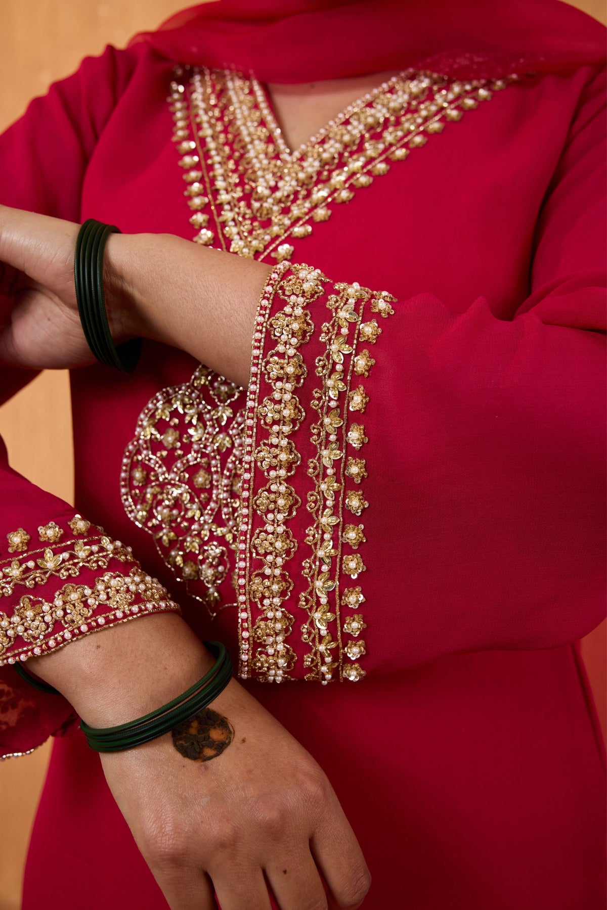Fuchsia Pink Sharara Set