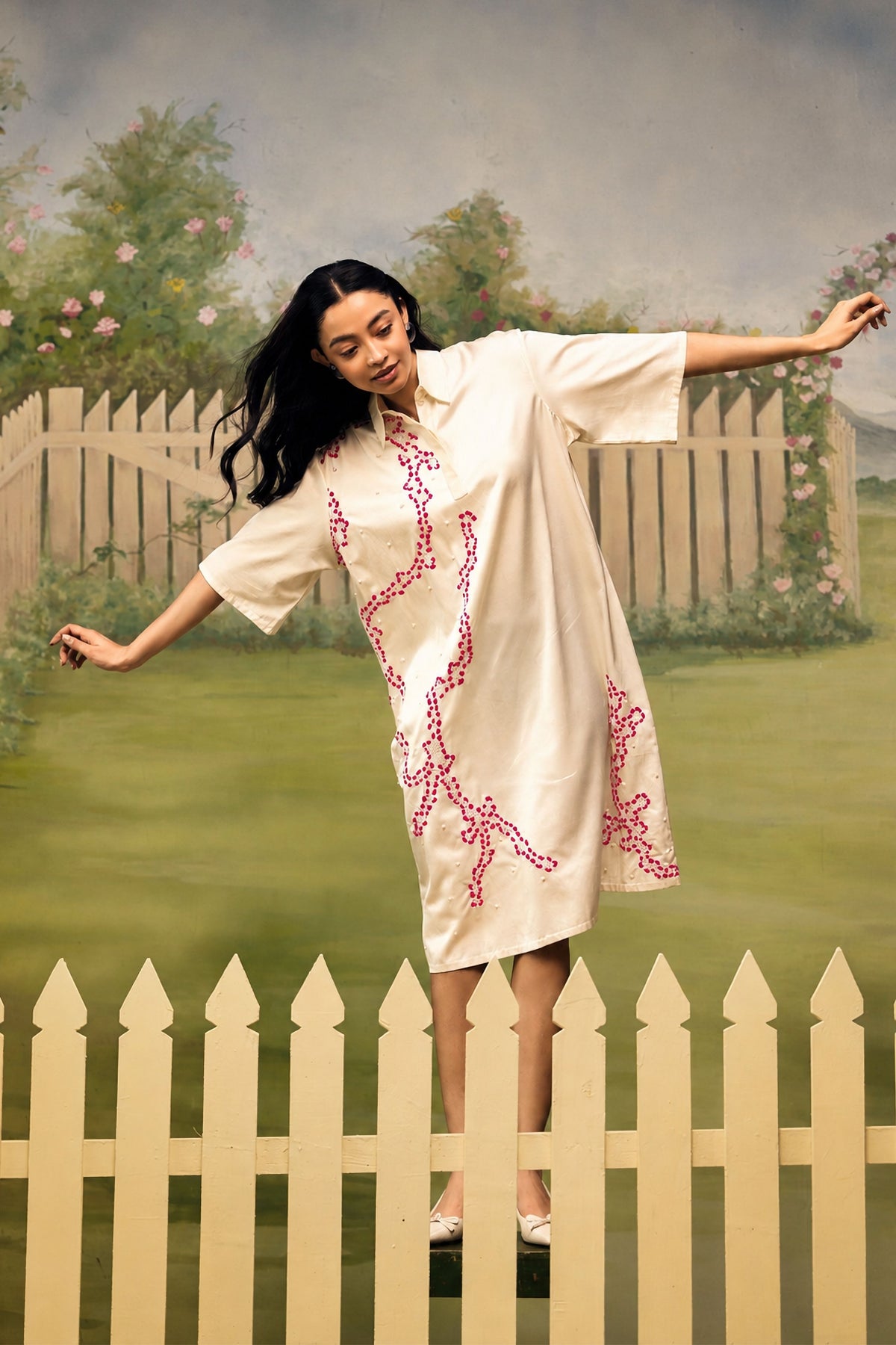 Porcelain Relaxed Short Dress