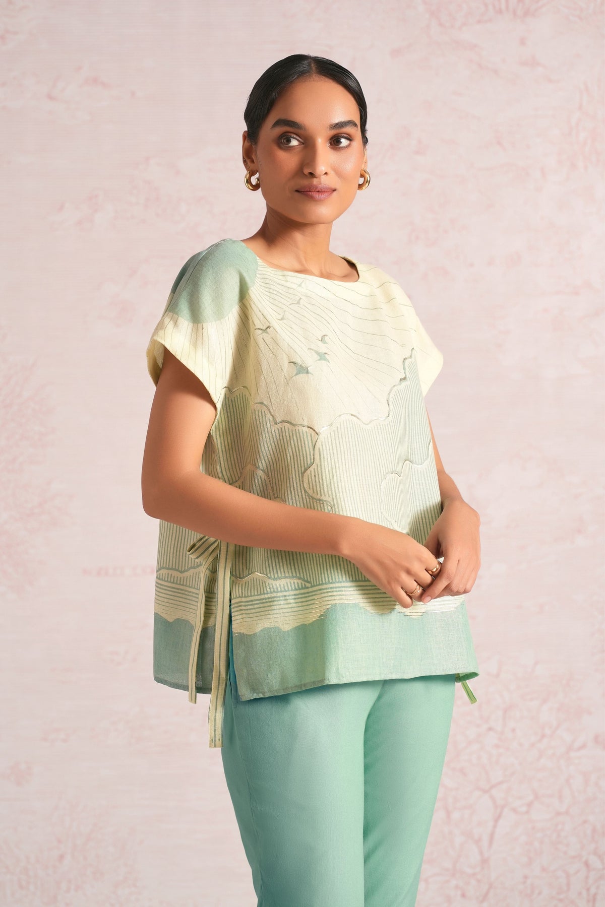 Silver Sea Green Co-ord Set