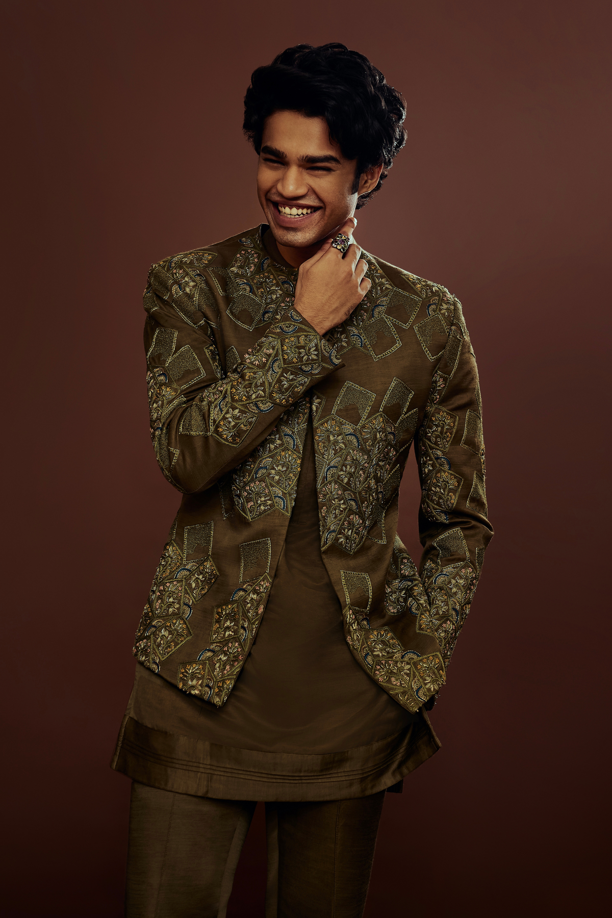 Babil Khan In The Olives Short Jacket Set